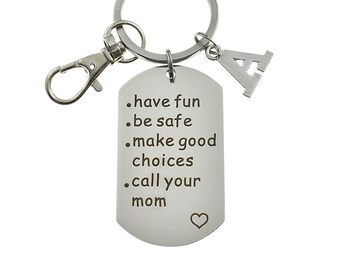 Personalized Stainless Steel Keychain: Call Your [Name] - New Driver Gift