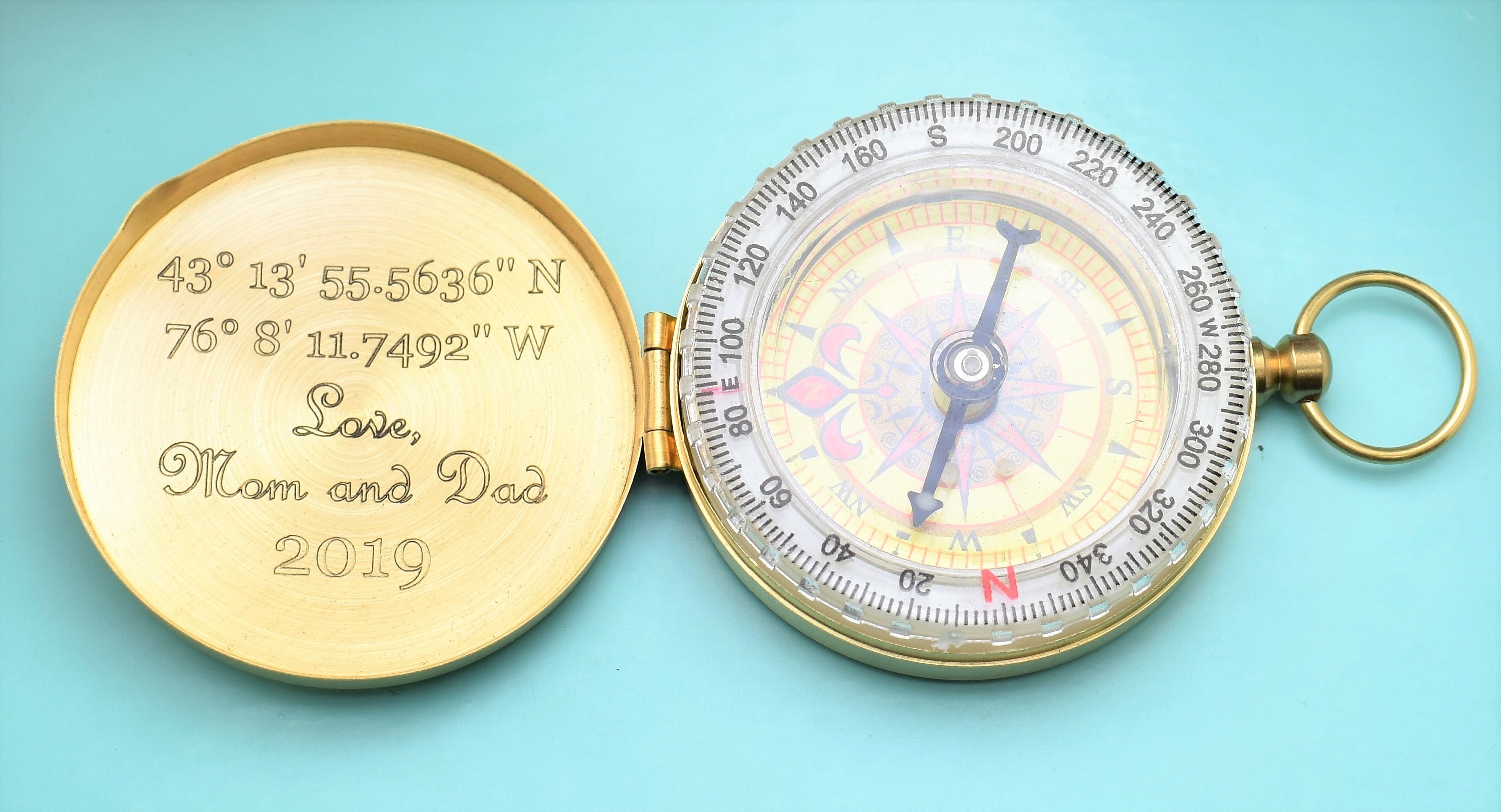Custom Engraved Compass. Graduation gift. Deployment Gift. Etsy