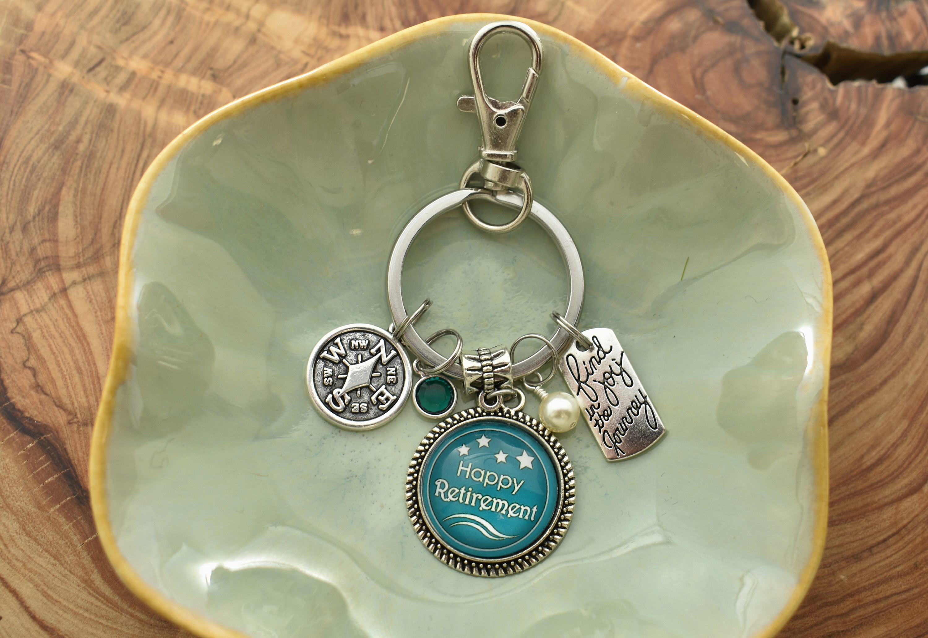 Retirement Gift. Retirement Keychain. Retirement Jewelry. Gift for