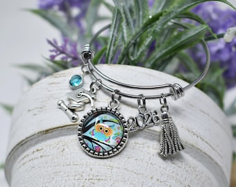 Kindergarten Graduation Bracelet: Owl & Tassel Charm, Class of 2026