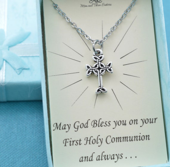 girls first communion necklace