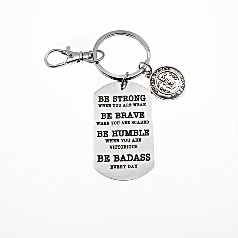 United States Air Force Key Chain. Dog Tag Keychain. Air Force Etsy