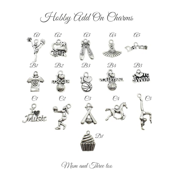 Silver Hobby Charms - Add On Only - Other Purchase Necessary