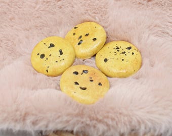 Handmade Magnet Set. Chocolate Chip Cookie Set of 4. Food and Dessert Magnets.