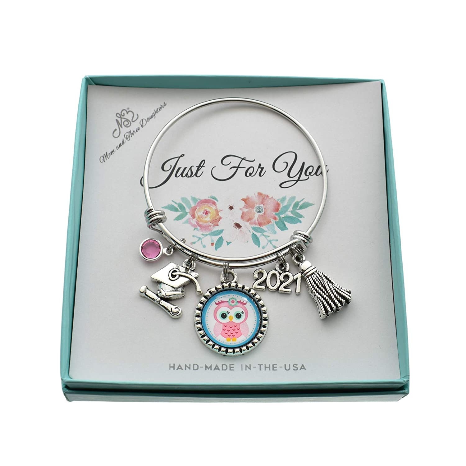 Little Girl's Kindergarten Graduation Bangle Bracelet Personalize…