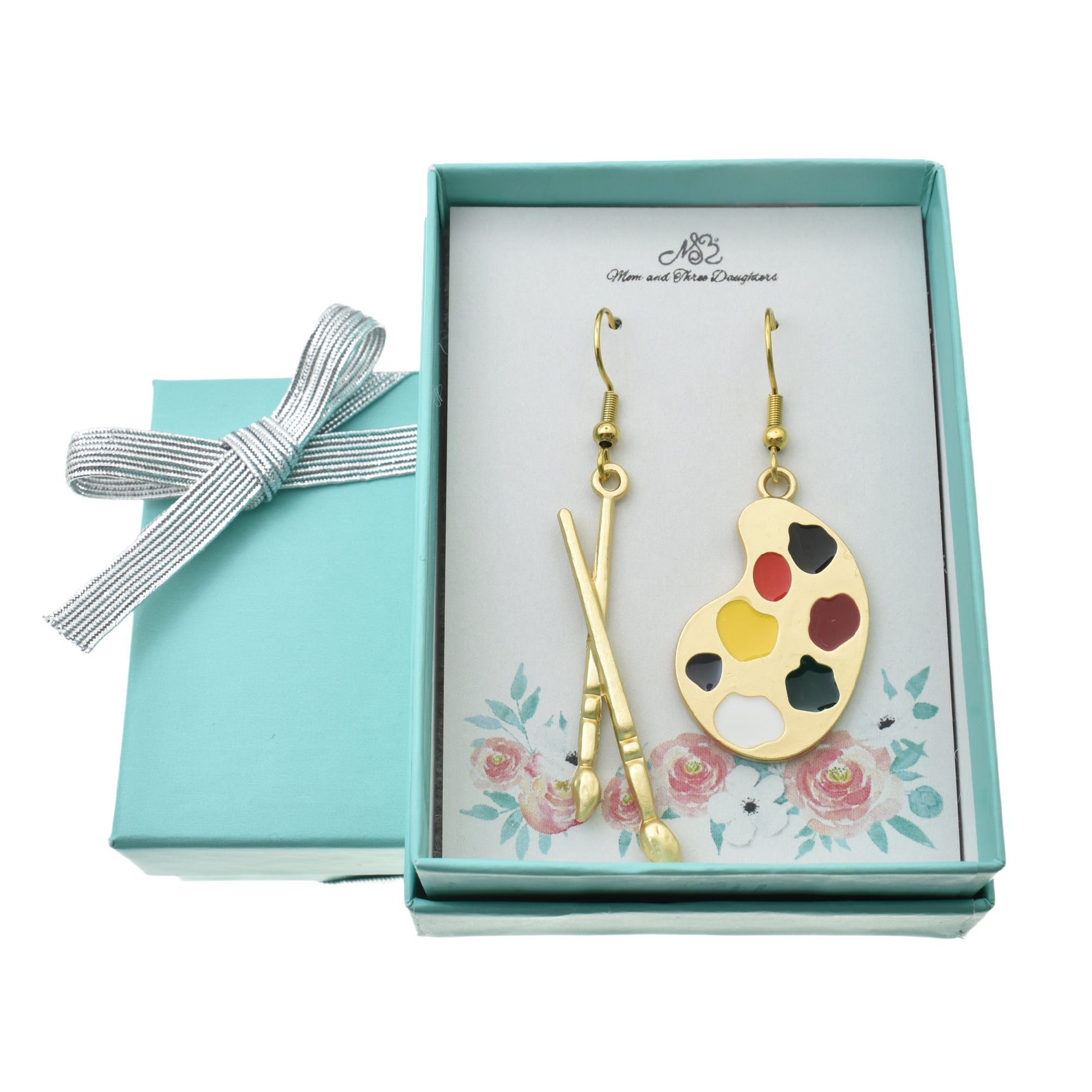 Artist Palette and Paint Brush Earrings. Earrings Etsy