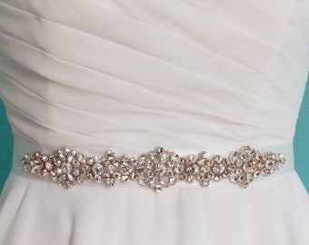 Crystal wedding belt, Swarovski wedding sash, Swarovski wedding belt, bridal sash belt,  jewelled belt, rhinestone sash belt, blush sash