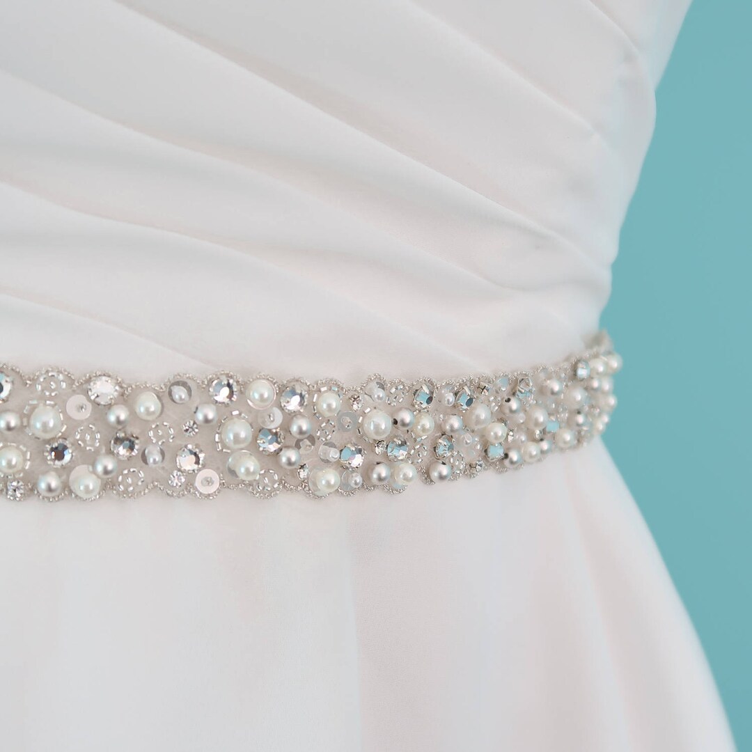 Ruban à Strass Avec Frange 30 Cm - Argent 30mm De Large - Pour Décoration Robe, Ceinture, Accessoire Mariage & Soirée - 4