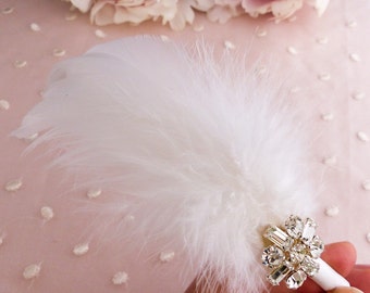 White feather headband, white feather alice band, feather hair accessory, bridal feather headband, wedding feather headband