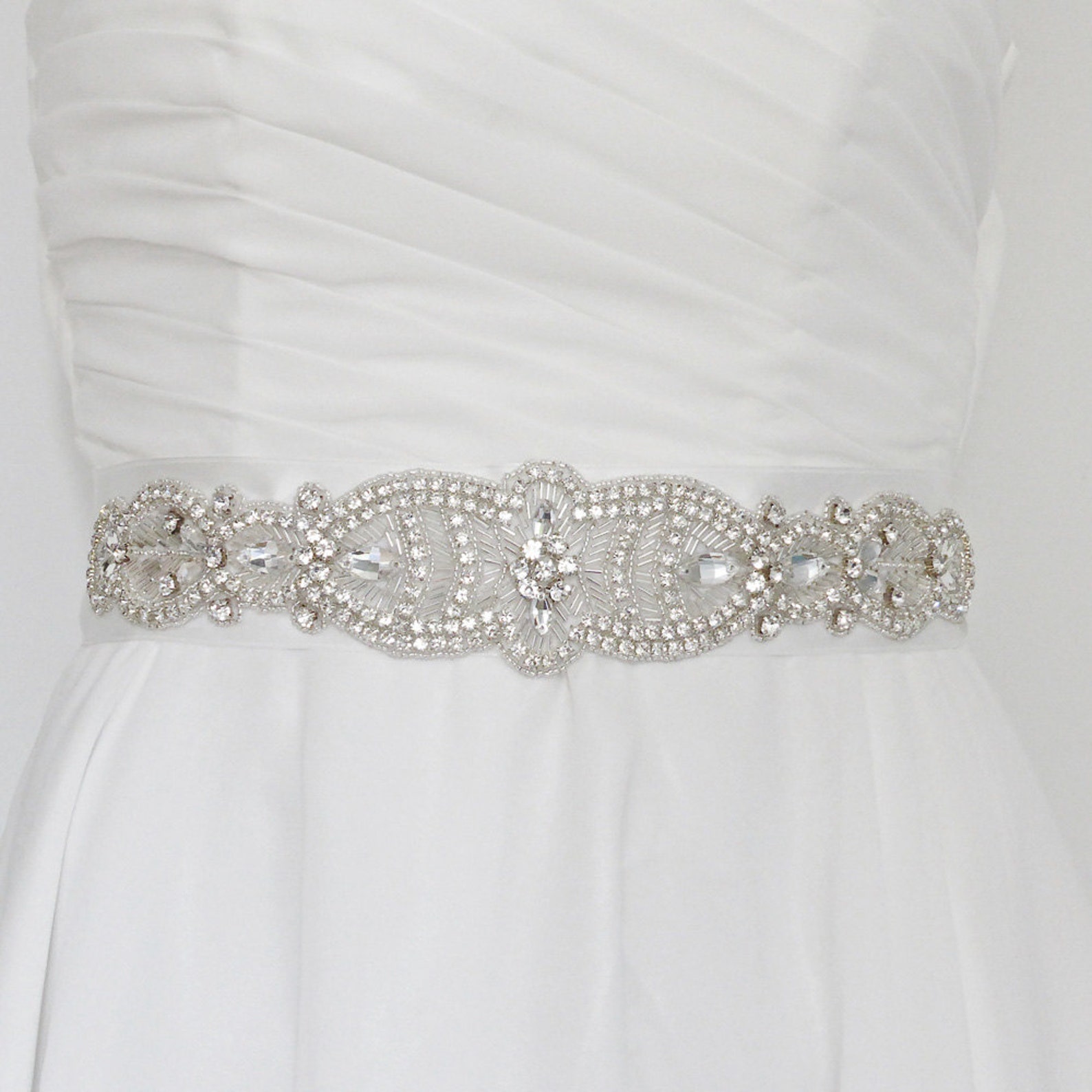 Bridal Sash Belt, Art Deco Sash Belt, Art Deco Wedding, Jeweled Wedding