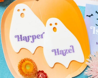 Ghost Place Cards | Halloween Party | Halloween Place Cards | Halloween Tags | Halloween Favors | Trick or Treat | Spooky Party | Acrylic