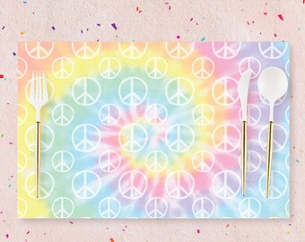 Tie Dye Groovy Party Placemats | 11x17" DIGITAL DOWNLOAD