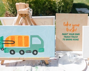 Trash Truck Party Craft Sign | Garbage Party | Trash Party | Trash Bash | Toddler Party | Second Birthday | First Birthday | Dessert Sign