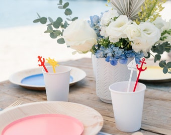 Set of Nautical Drink Stirrers | Sailing Party | Yacht Party | Ocean Party | Pirate Party | Beach Party