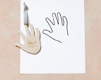 Kids Handprint Ornament | Kids Ornament | Memory Ornament | Grandparents Gift | Parents Gift | Custom Child Ornament | Child's Handprint