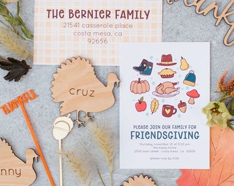 INSTANT DOWNLOAD: Friendsgiving Thanksgiving Party Invitation