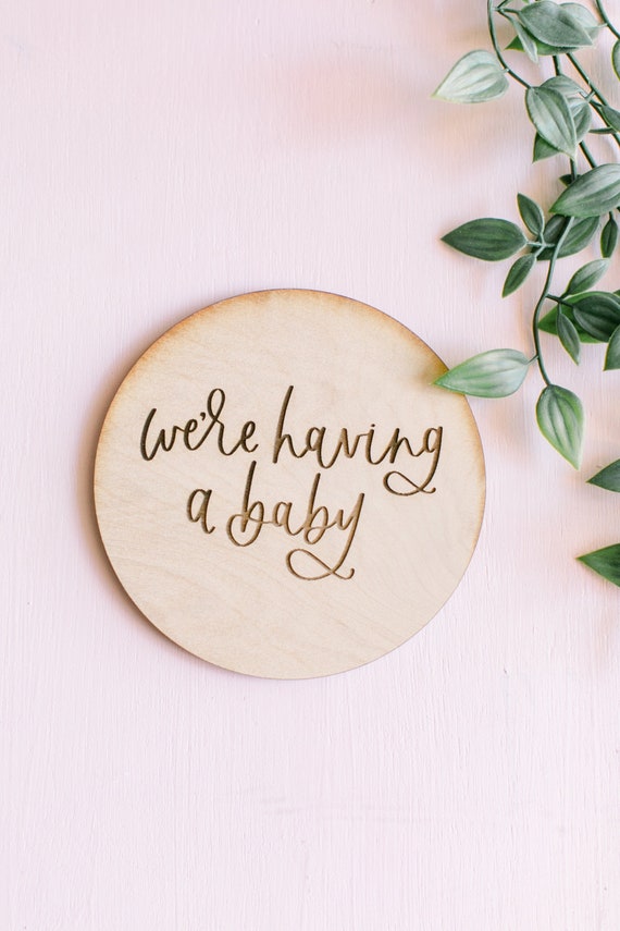 Pregnancy Announcement We Re Having A Baby Baby Bump Etsy