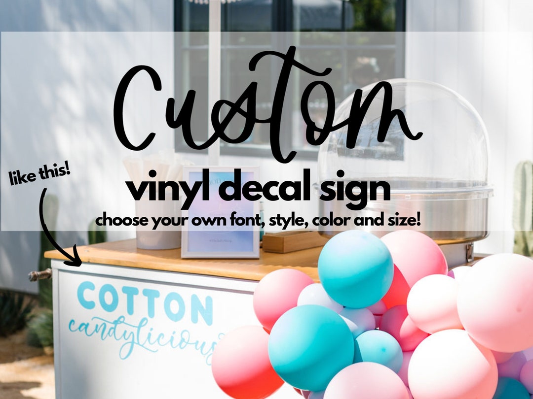 Custom Vinyl Wall Decal Birthday Party Sign Bridal Shower Etsy