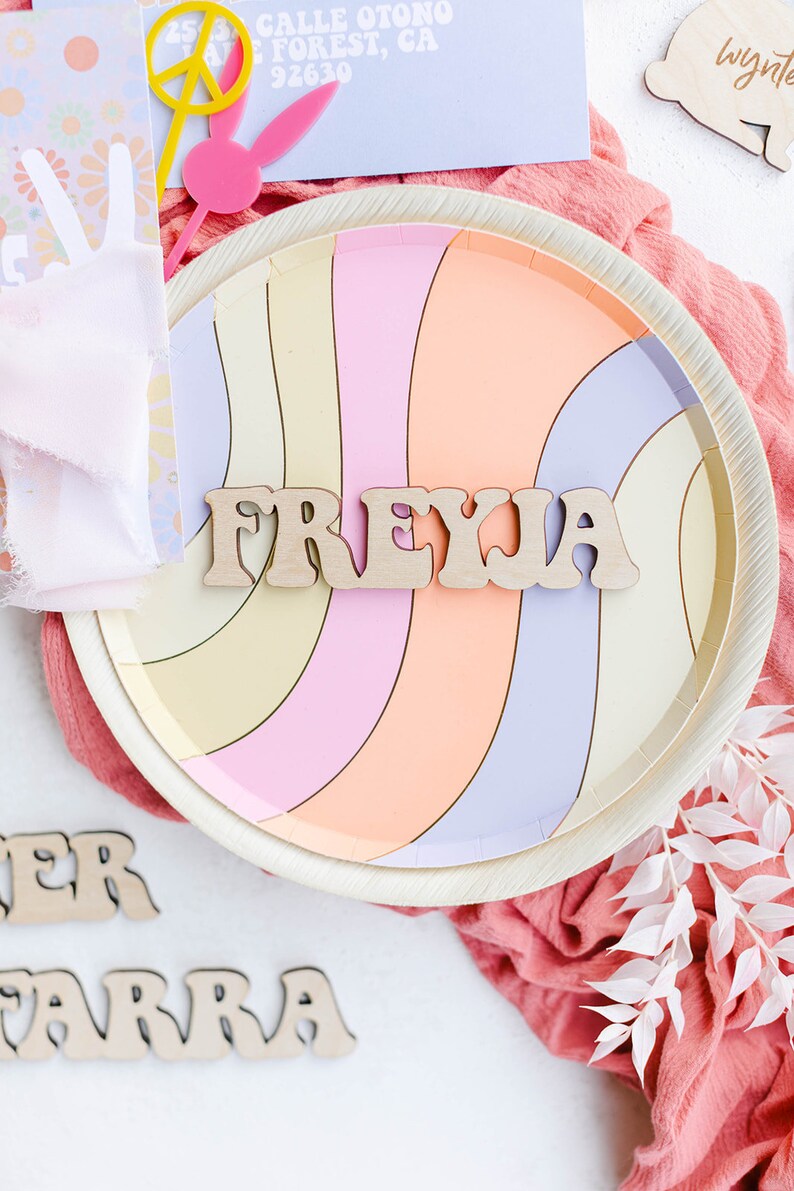 Groovy Place Cards Two Groovy Party Disco Party 70s Etsy