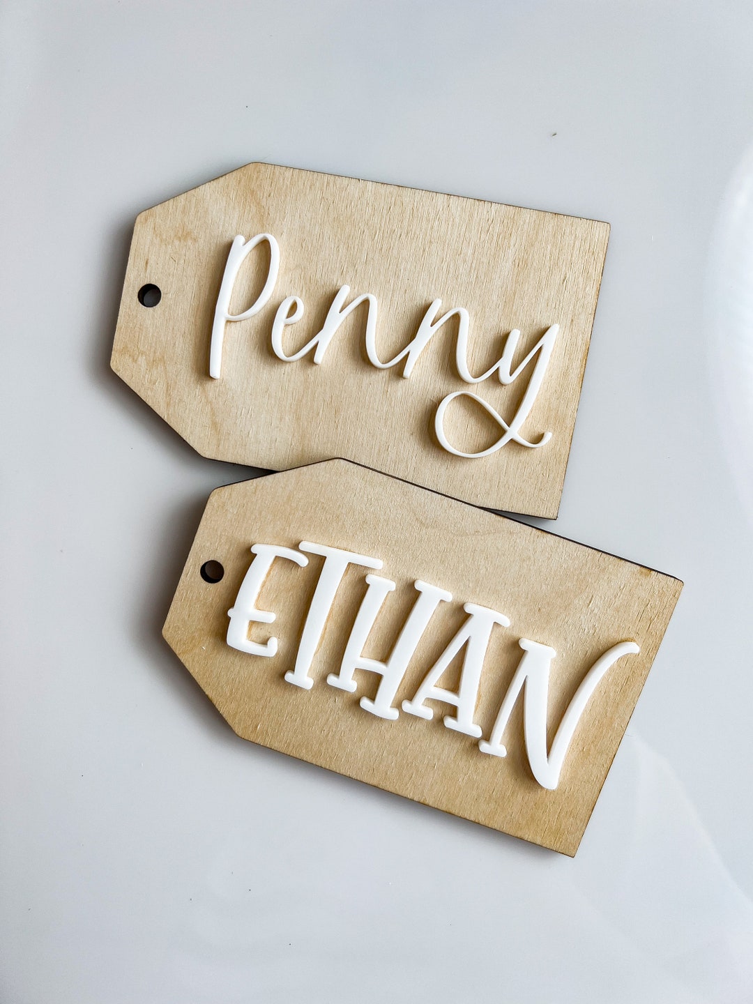 Gift Basket Name Tags Raised Acrylic Letter Tags Easter Etsy