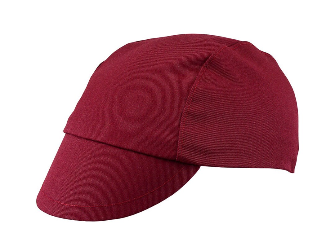 Red Cotton Cycling Cap Handmade Cap Bike Cap Bicycle Cap Etsy