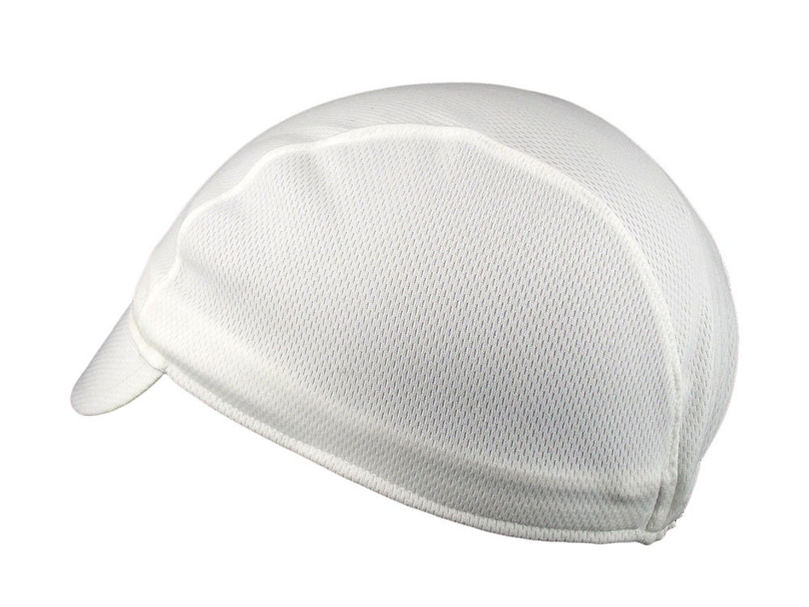White Moisture Wicking Cycling Cap Handmade Cap Moisture Etsy
