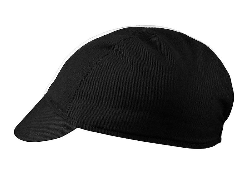 Black/whitestripe Cotton Cycling Cap Handmade Cap Bike Etsy
