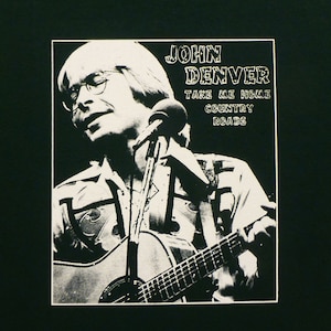 John Denver t shirt free shipping to usa country sunshine Emerald Green
