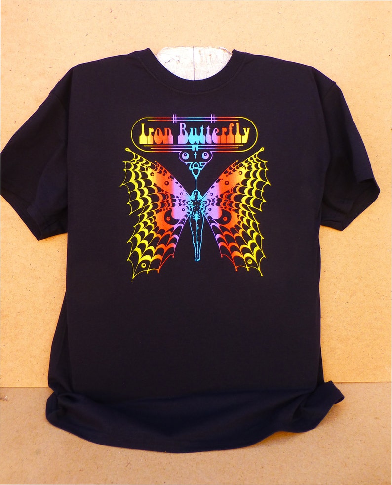Iron Butterfly T Shirt Gadda Etsy Denmark