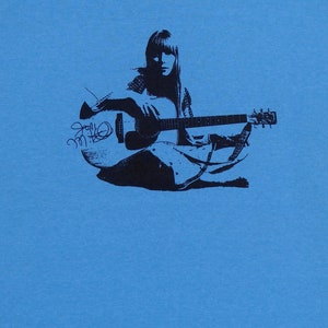 Joni Mitchell T Shirt blue FREE SHIPPING to usa