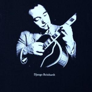 Django Reinhardt t shirt FREE SHIPPING to usa Jazz guitar