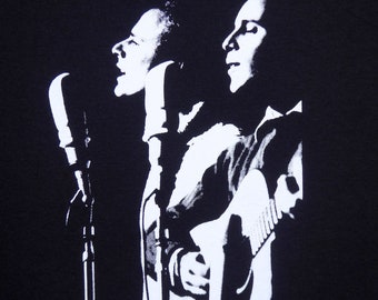 Simon and Garfunkel t shirt FREE SHIPPING to usa