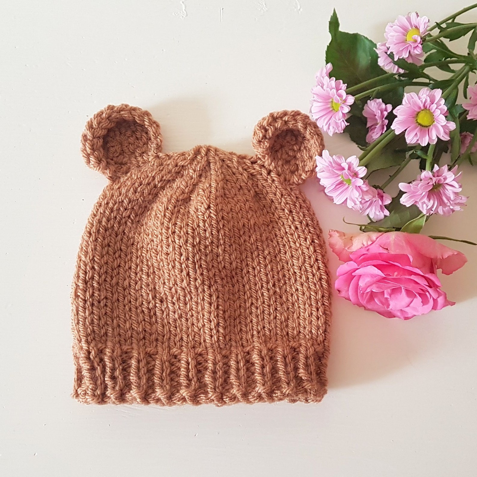 Baby Bear Beanie Knitting PATTERN Chunky Baby Bear Hat PDF Etsy