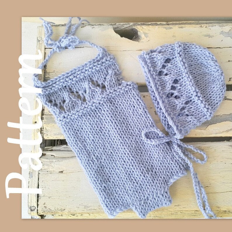 Easy Knit Baby Romper and Knitting PATTERN Set for Etsy UK