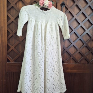 knit baptism dress Knit Christening Gown Premier Yarns