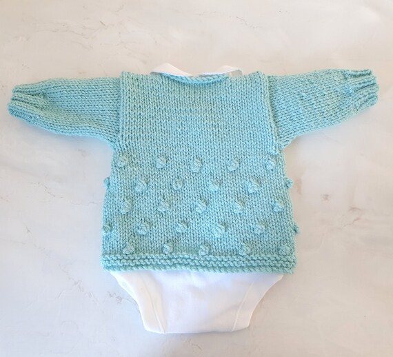pom pom baby cardigan
