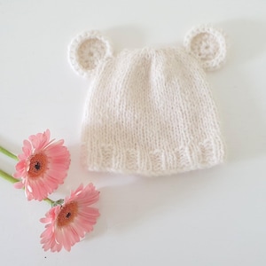 Baby Bear Beanie Knitting Pattern: Easy Knit Teddy Hat (PDF Pattern)