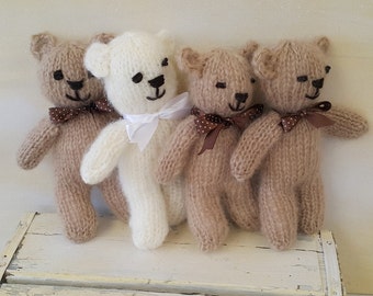 Toy Bear & Bunny Knitting Pattern: Mini Newborn Photo Prop (PDF Pattern)