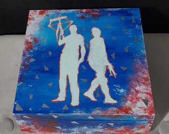 Los muertos vivientes Daryl Dixon y Carol Peletier son las almas gemelas de los eternos apocalipsis zombie almacenamiento caja de joyas de regalo