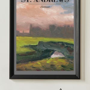 Golf Poster | Print | St. Andrews | Scotland | Home Decor | Fine Art | Golf | Poster | Wall Decor