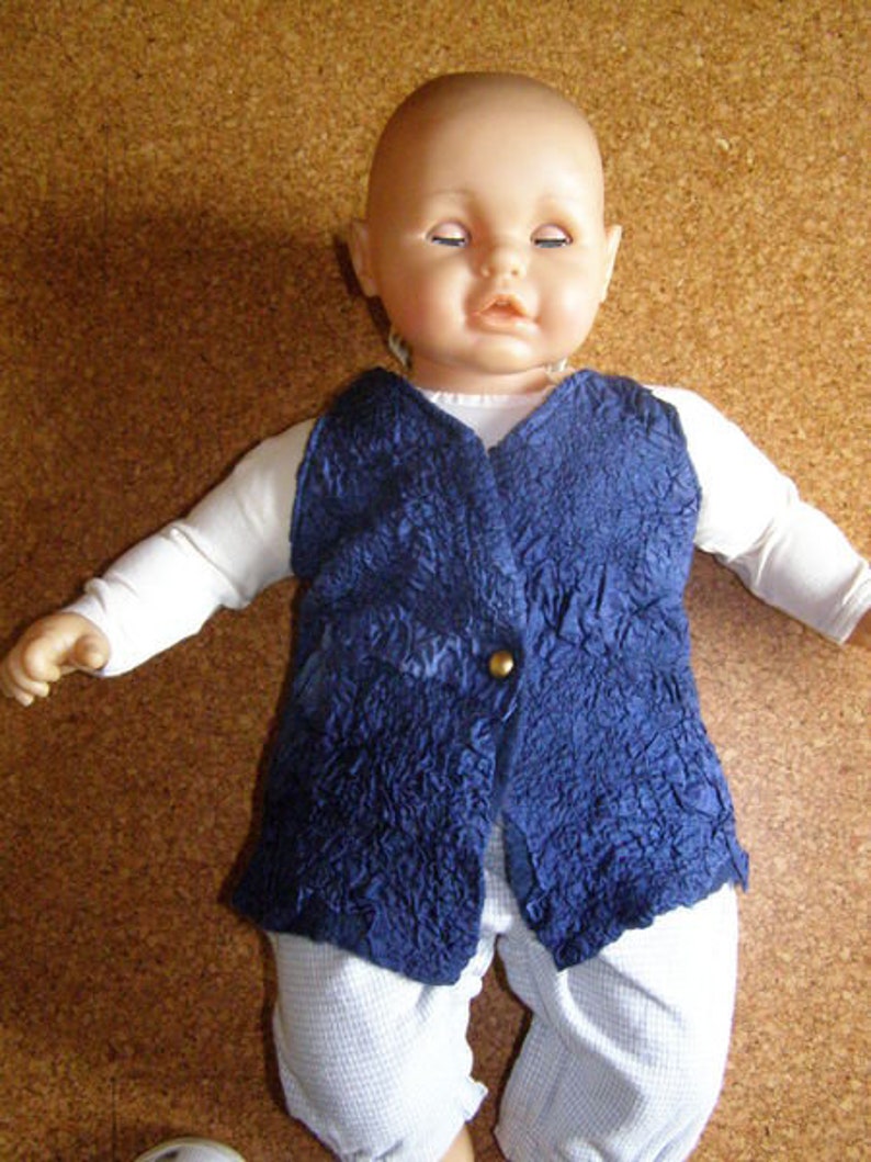 Children's vest Felt vest Silk wool Blue image 1