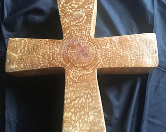 Cross, wooden art, wooden cross, wooden sculpture, stele, sculpture, wood, marbled