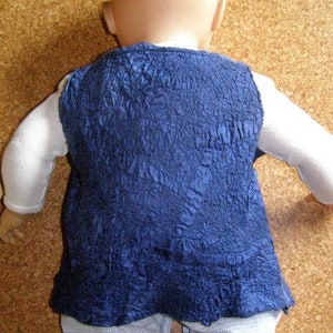 Children's vest Felt vest Silk wool Blue image 3