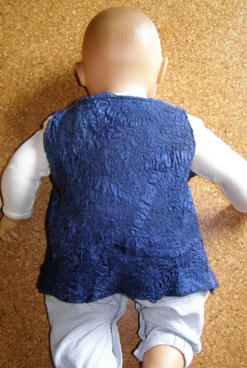 Children's vest Felt vest Silk wool Blue image 3