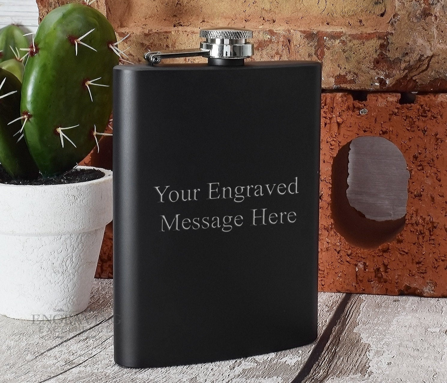 Personalised Hip Flask Engraved 6oz Wedding Gift Keepsake Best Man Groom Usher E - Foto 8