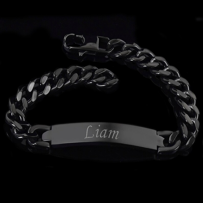 Personalised Mens Stainless Steel ID Bracelet Stainless ID Etsy
