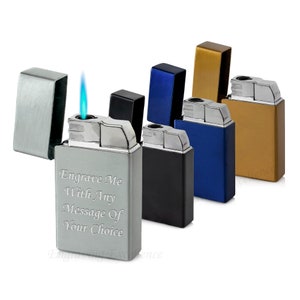 Personalised Steel Lighters  Torch Windproof Lighters, Engraved Christmas Gift, Father's Day, Groomsmen Birthday Personalised Gifts for Him