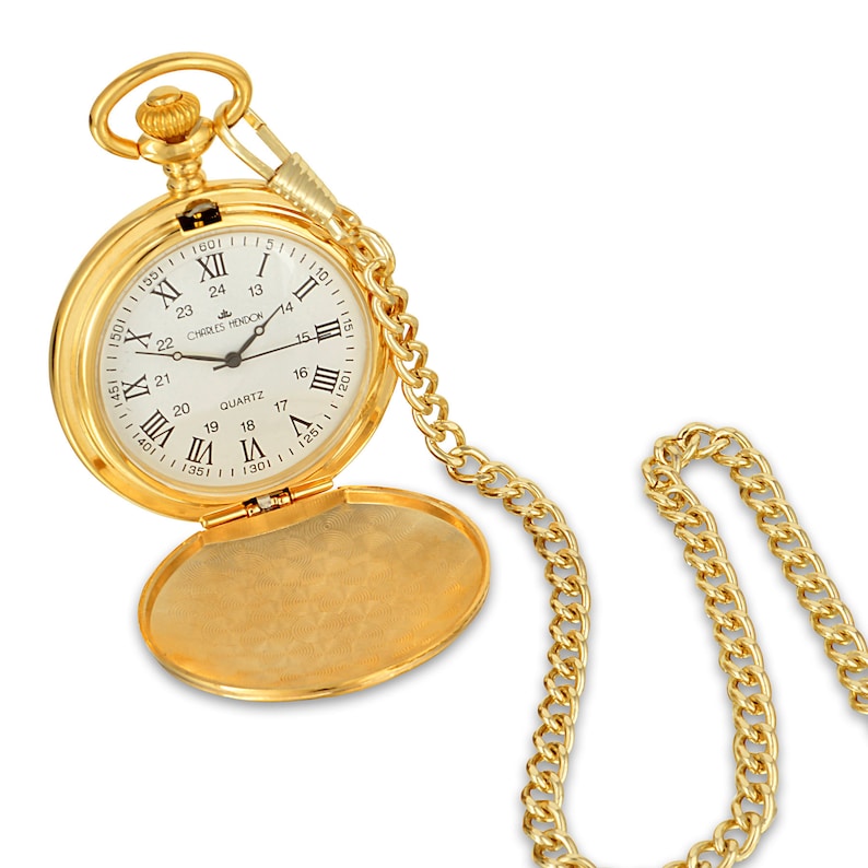 Personalised Gold Roman Numerals Pocket Watch Pocket Watches Etsy UK