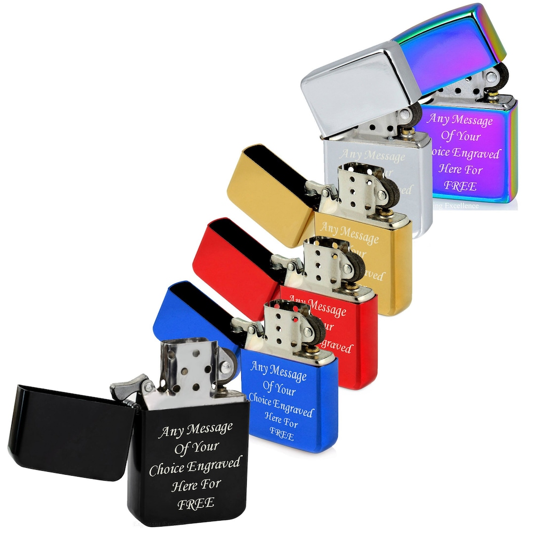 Personalised Steel Lighters, Fuel Lighters Engraved Lighters