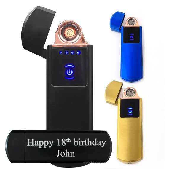 Electric Lighter Plastic Windproof Flameless Touch Induction USB